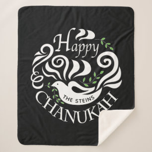 Chanukah Blackboard Sherpa Blanket/Medium Sherpa Deken