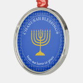CHANUKAH BLESSINGS | Menorah | Hanukkah Metalen Ornament (Links)
