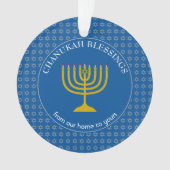 CHANUKAH BLESSINGS | Menorah | Hanukkah Ornament (voorkant)