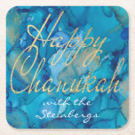Chanukah Blue Gold Kartonnen Onderzetters<br><div class="desc">"Chanukah Blue and Gold, Square Paper Onderzetters" zijn klaar om u te helpen uw feest op gang te brengen! Personaliseer door tekst overal op het onderzetter te schrappen en toe te voegen. Kies uw favoriete doopvontstijl, kleur, en grootte. Bedankt voor het stoppen en winkelen. Veel waardering! Al mijn design kunnen...</div>
