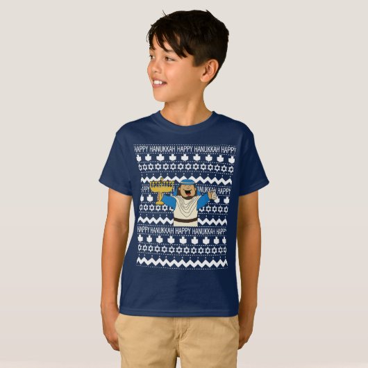 Chanukah Boys "Ugly Sweater" TShirt (Voorkant volledig)