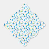 Chanukah Candles Burning White Blue Gold Bedankdoosjes (Uitgevouwen)