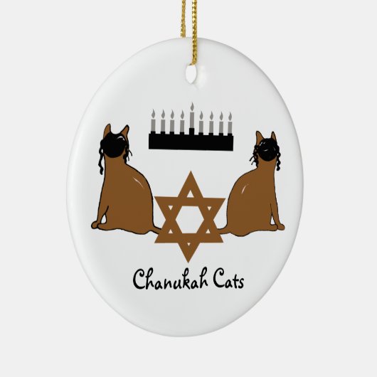 Chanukah Cats Ornament (Rechts)