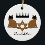 Chanukah Cats Ornament<br><div class="desc">PRLimages is een verdeling van schilderijen van Rachel Lowry.</div>