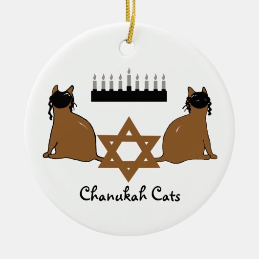 Chanukah Cats Ornament (Voorkant)