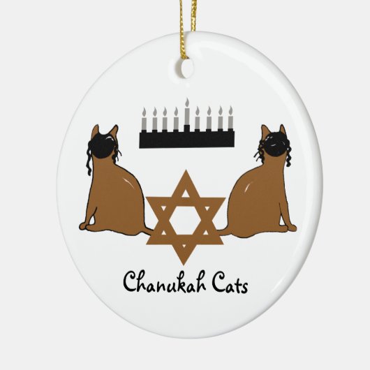 Chanukah Cats Ornament (Links)