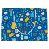 Chanukah Celebrating Gelt Blue Groot Cadeauzakje (Achterkant)
