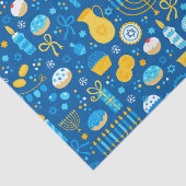 Chanukah Celebrating Gelt Blue Tissuepapier (Detail)