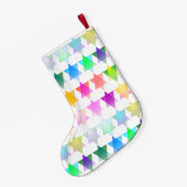 Chanukah Collage en Rainbow Stars Kleine Kerstsok (Achterkant (Hangend))