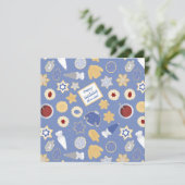 Chanukah cookiefeest kaart (Staand voorkant)
