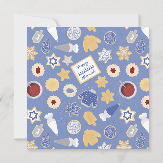 Chanukah cookiefeest kaart (Voorkant)