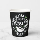 Chanukah Dove 8 oz. Papieren Bekers (Achterkant)