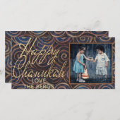 Chanukah Draaiende Driehoeken Feestdagenkaart (Voorkant / Achterkant)