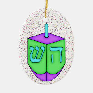Chanukah Dreidel Keramisch Ornament