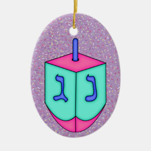 Chanukah Dreidel Keramisch Ornament