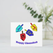 Chanukah Dreidels Briefkaart (Staand voorkant)