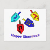 Chanukah Dreidels Briefkaart (Voorkant)