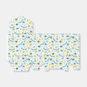 Chanukah Dreidels Doughnoten Gold Blue White Bedankdoosjes (Uitgevouwen)