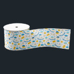 Chanukah Dreidels Doughnoten Gold Blue White Grosgrain Lint<br><div class="desc">Dit lint is een mooie aanvulling op je cadeauverpakking in Chanoeka. Of gebruik het met stevig kleurenpapier als contrast. Overeenkomende cadeautassen,  gunstige dozen en inpakpapier beschikbaar.</div>