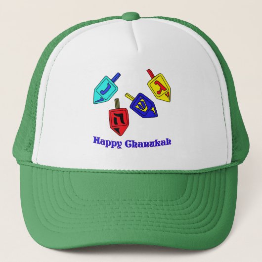Chanukah Dreidels Trucker Pet (Voorkant)