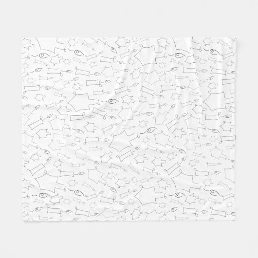 Chanukah Fleece Deken (Voorkant (Horizontaal))