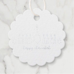 Chanukah Folie Favor Tags