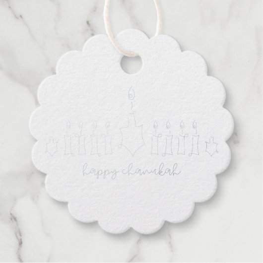 Chanukah Folie Favor Tags (Voorkant)