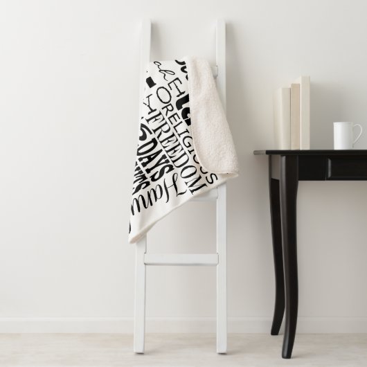 Chanukah Fun Words Sherpa Blanket/Medium Deken (In situ)