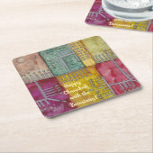 Chanukah Funky Menorahs Kartonnen Onderzetters (Schuin)