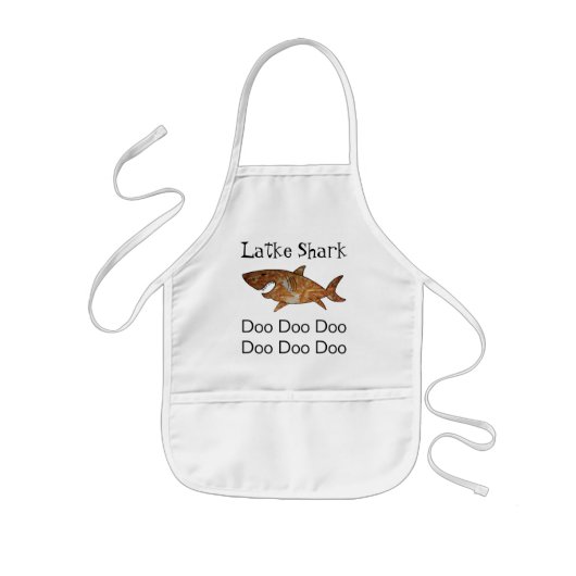 Chanukah Funny Latke Shark Kinder Schort (Voorkant)