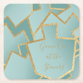 Chanukah Game on Dreidels Turquois Kartonnen Onderzetters (Voorkant)