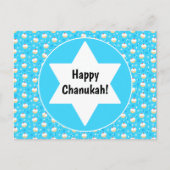 Chanukah Gelei Donuts Joodse Sterren Sneeuwvlokken Feestdagenkaart (Voorkant)