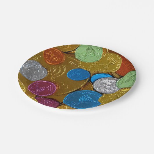 Chanukah Gelt Papieren Bordje (Gekanteld)