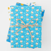 Chanukah Gemengde set Jelly Doughnut Pattern Inpakpapier Vel (In situ)