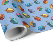 Chanukah Giftwrap - Dreidels - Judaica - Large Cadeaupapier (Rol Hoek)