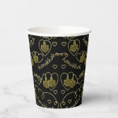 Chanukah Golden Dreidels 8 oz. Papieren Bekers (Links)