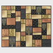 Chanukah Golden Montage Cadeaupapier (Vlak)