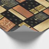 Chanukah Golden Montage Cadeaupapier (Hoek)