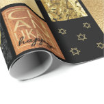Chanukah Golden Montage Cadeaupapier<br><div class="desc">Chanukah Golden Montage cadeau pakt dit jaar met gluistersterren om je Hanukkah-cadeaus te helpen ophelderen. Personaliseer me door uw eigen berichten overal op dit het verpakken document toe te voegen. Kies uw favoriete doopvontstijl, kleur, en grootte. Kies uit vier stijlen en vijf verpakkingsformaten. Bedankt voor het stoppen en winkelen. Je...</div>