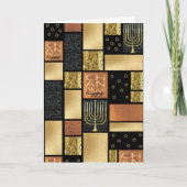 Chanukah Golden Montage Feestdagen Kaart (Voorkant)