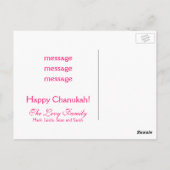 Chanukah/Hannukah Greeting Briefkaart (Achterkant)
