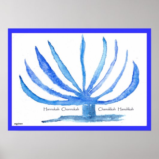 Chanukah Hannukah Hanukah Menorah Poster (Voorkant)