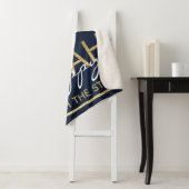 Chanukah Happy Gold Sherpa Blanket/Medium Sherpa Deken (In situ)