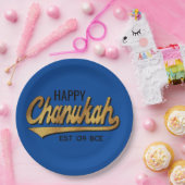 Chanukah Happy Retro Papieren Bordje (Feest)