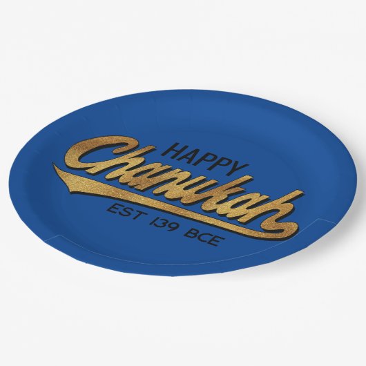 Chanukah Happy Retro Papieren Bordje (Gekanteld)