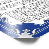 Chanukah Hebrew Candle Light Blessing Hanukkah Foto Afdruk (Hoek)