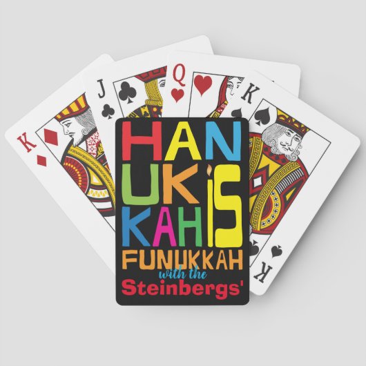 Chanukah is Funukkah Pokerkaarten (Achterkant)
