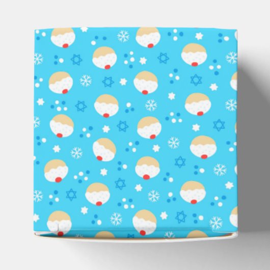 Chanukah Jelly Doughnoten Joodse sterren Snowflake Bedankdoosjes (Bovenkant)