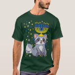 Chanukah Jewish Menorah Raccoon Funny Hanukkah T-shirt<br><div class="desc">Chanukah Jewish Menorah Raccoon Funny Hanukkah .</div>