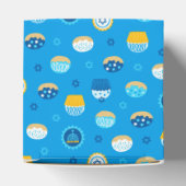 Chanukah Jewish Star Cupcakes Blue Jelly Doughnut Bedankdoosjes (Bovenkant)